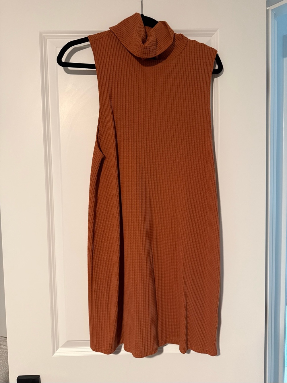 Free People Rust Sleeveless Turtleneck Mini Dress